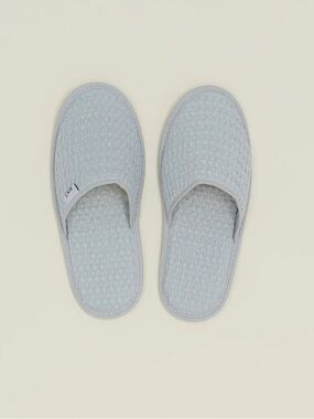 HAWKINS‎ NEW YORK SIMPLE WAFFLE SLIPPERS SKY 100% COTTON RUBBER SOLE PORTUGAL